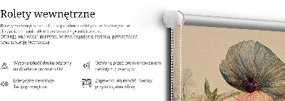 Jaluzele tip roletă cu model Floare