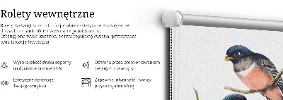 Jaluzele tip roletă cu păsări pe ramuri