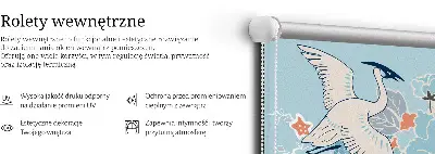 Stârc în flori pentru geam