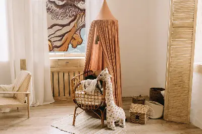 Stor geam interior în model Tigru în flori