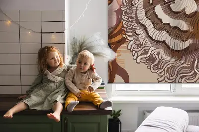 Stor geam interior în model Tigru în flori