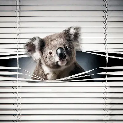 Stor geam interior koala