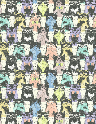 Perdea roletă cu pisici