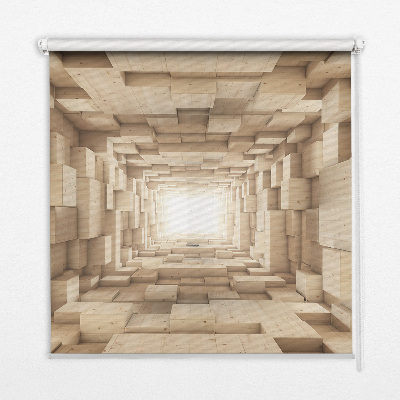 Roletă opacă cu aspect de gaură de lemn 3D
