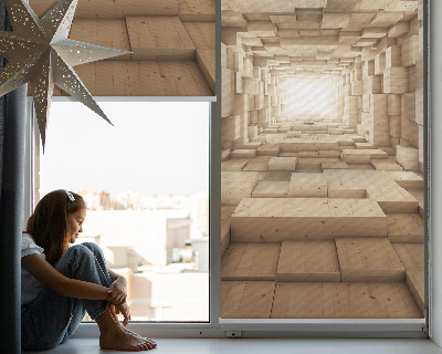 Roletă opacă cu aspect de gaură de lemn 3D