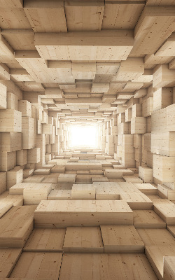 Roletă opacă cu aspect de gaură de lemn 3D