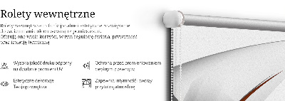 Perdea roleta model cu linie portocalie