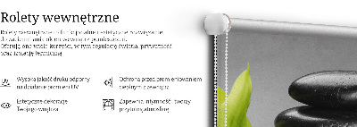 Roleta blackout cu model Orhidee pe pietre