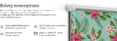 Perdea roletă cu plante exotice