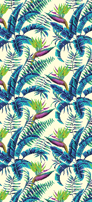 Roleta opacă cu model de plante tropicale