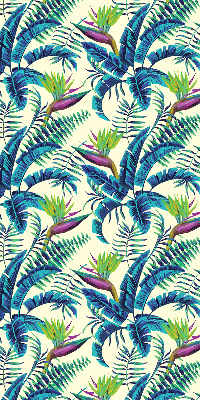 Roleta opacă cu model de plante tropicale