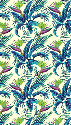 Roleta opacă cu model de plante tropicale