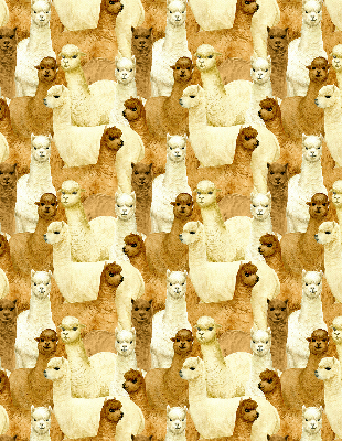 Roletă blackout cu modelul „O turmă de alpaca”