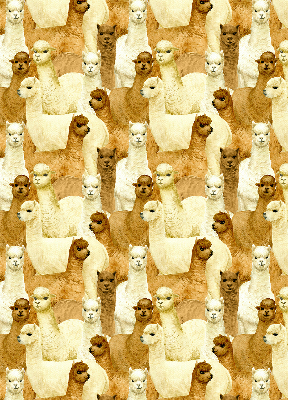 Roletă blackout cu modelul „O turmă de alpaca”