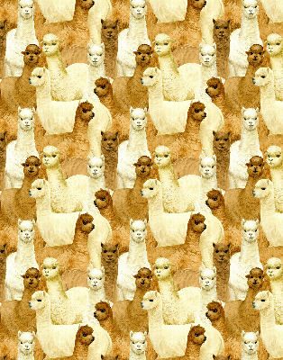 Roletă blackout cu modelul „O turmă de alpaca”