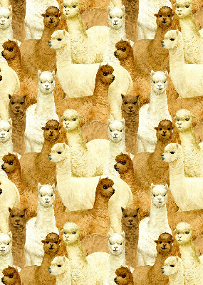 Roletă blackout cu modelul „O turmă de alpaca”