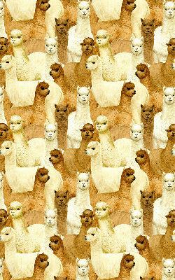 Roletă blackout cu modelul „O turmă de alpaca”