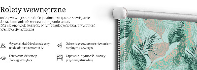 Perdea roleta cu frunze tropicale