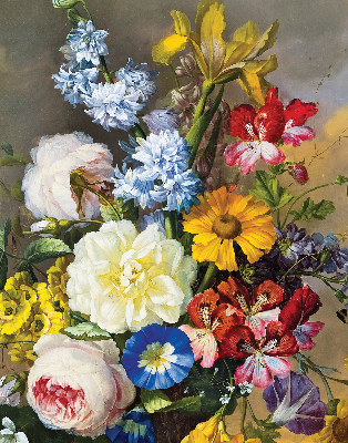 Roleta opaca cu un buchet de flori