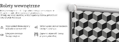 Roletă blackout cu model Cuburi 3D