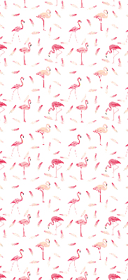 Roletă opacă cu model cu flamingo și pene