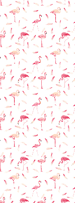 Roletă opacă cu model cu flamingo și pene
