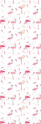Roletă opacă cu model cu flamingo și pene