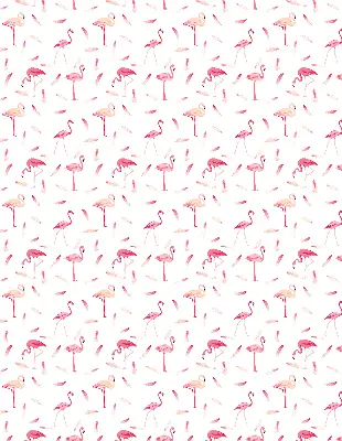 Roletă opacă cu model cu flamingo și pene