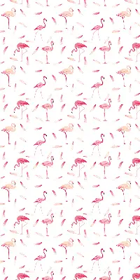 Roletă opacă cu model cu flamingo și pene
