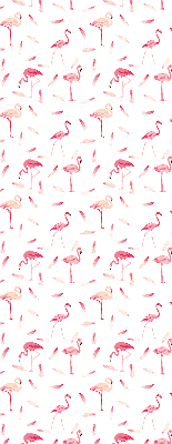 Roletă opacă cu model cu flamingo și pene