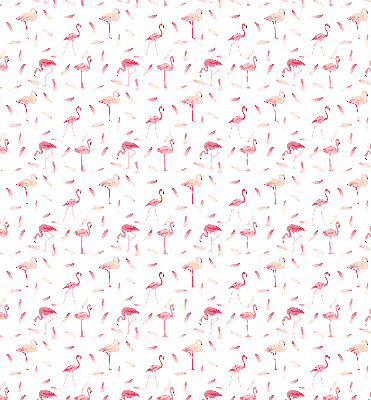 Roletă opacă cu model cu flamingo și pene