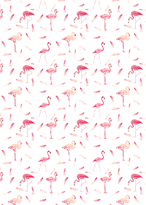 Roletă opacă cu model cu flamingo și pene