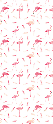 Roletă opacă cu model cu flamingo și pene