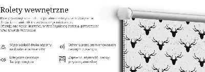Roletă opacă cu capete de cerb negre