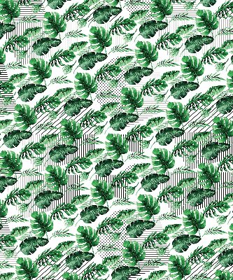 Perdea roleta cu model de frunze tropicale