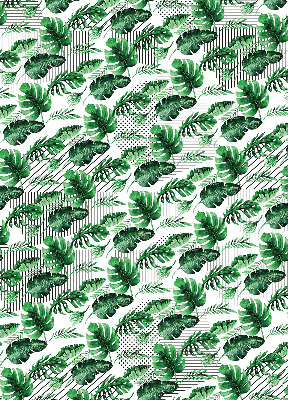 Perdea roleta cu model de frunze tropicale