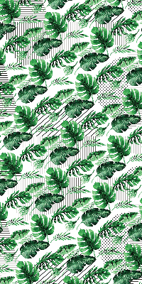 Perdea roleta cu model de frunze tropicale