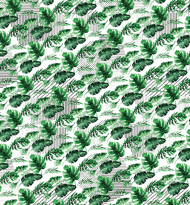 Perdea roleta cu model de frunze tropicale