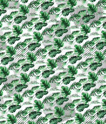 Perdea roleta cu model de frunze tropicale