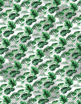 Perdea roleta cu model de frunze tropicale