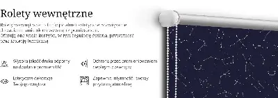 Perdea roleta cu model constelația de stele