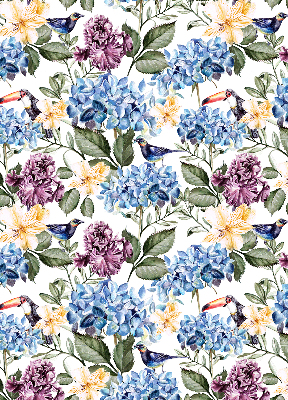 Roletă blackout cu motiv Tucani și flori