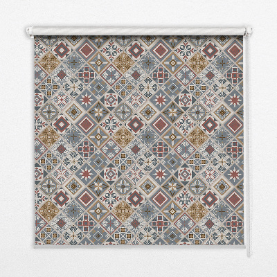 Perdea roleta cu model de romburi decorative