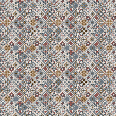 Perdea roleta cu model de romburi decorative