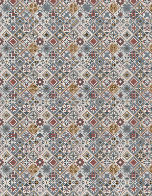 Perdea roleta cu model de romburi decorative