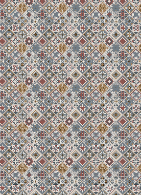 Perdea roleta cu model de romburi decorative