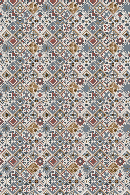 Perdea roleta cu model de romburi decorative