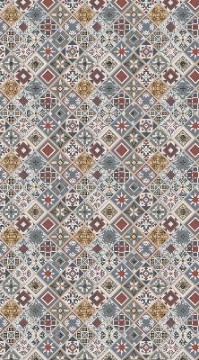 Perdea roleta cu model de romburi decorative