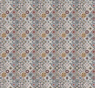 Perdea roleta cu model de romburi decorative