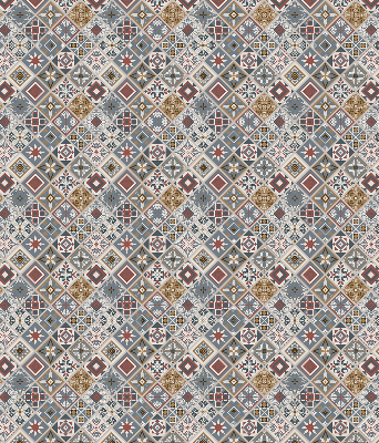 Perdea roleta cu model de romburi decorative